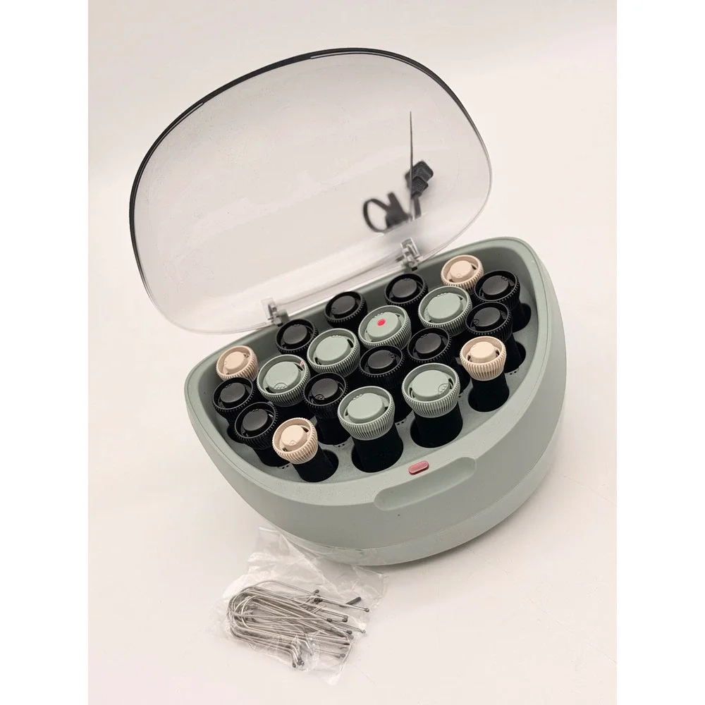 Remington Ionic Ceramic Hot Roller Set Sage Green 20 Rollers with Pins H9100